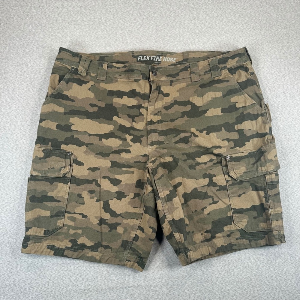 Duluth Trading Co Flex Fire Hose Cargo Shorts Mens 46 Relaxed Fit Camo Workwear